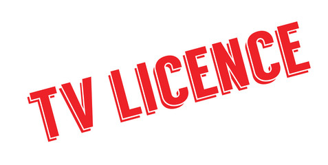 TV Licence rubber stamp. Grunge design with dust scratches. Effects can be easily removed for a clean, crisp look. Color is easily changed.