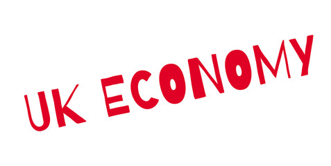 UK Economy rubber stamp. Grunge design with dust scratches. Effects can be easily removed for a clean, crisp look. Color is easily changed.