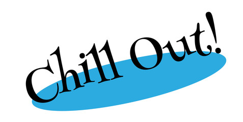 Chill Out rubber stamp. Grunge design with dust scratches. Effects can be easily removed for a clean, crisp look. Color is easily changed.