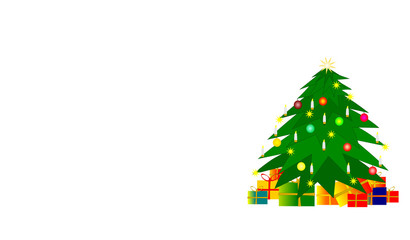Geschmückter Weihnachtsbaum mit Geschenken darunter