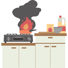 キッチンの火事