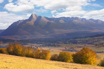The Krivan peak in autumn