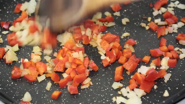 oignons et poivrons