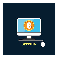 Set vector bitcoin graph on background. Bitcoin hype concept vector illustration with blank space for text