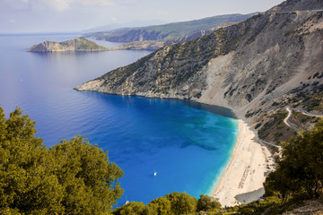 Obraz premium La playa Myrtos en Kefalonia