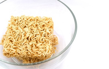 Instant noodles on the white background, Instant noodles isolate