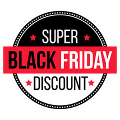 Black friday super discount sticker