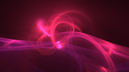 Hot pink glowing waves abstract background