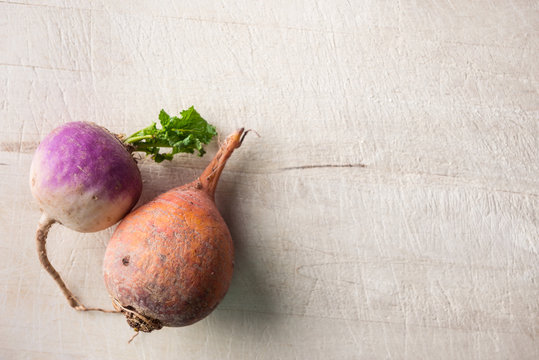 Organic Turnip Cooking Background