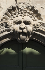 Sant'Ippolito (Fossombrone, Marches): door of historic palace
