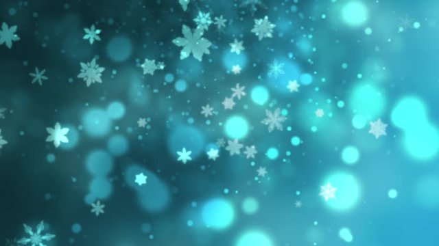 flocons de neige fond bleu