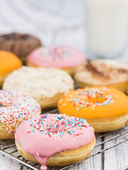 Fresh made Donuts (close-up shot)
