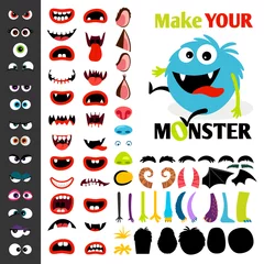 Fotobehang Make a monster icons set © ssstocker