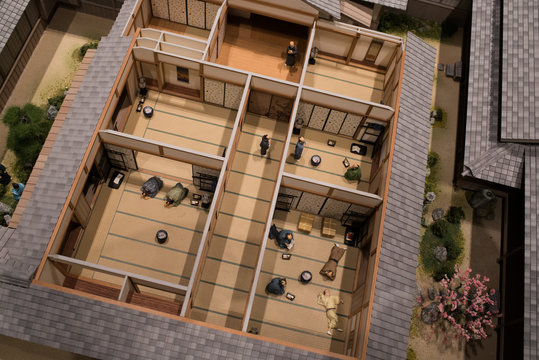 Traditional house Japan sieve / Diorama of Japan House in Edo period