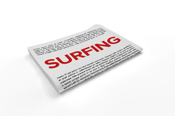 Surfing on Newspaper background