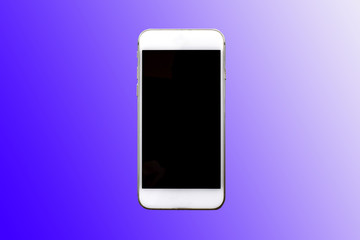 smartphone on white background.using wallpaper for education, business photo.Take note of the product for mobile concept, object or copy space.