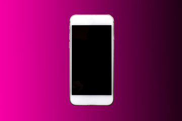 smartphone on white background.using wallpaper for education, business photo.Take note of the product for mobile concept, object or copy space.