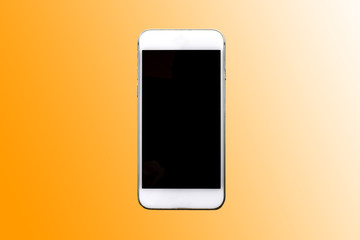 smartphone on white background.using wallpaper for education, business photo.Take note of the product for mobile concept, object or copy space.