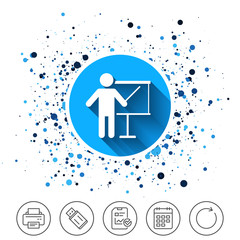 Presentation billboard sign icon.