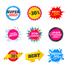 Sale banners templates. Best offers, discounts.