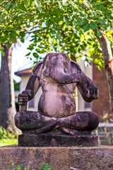 Hindu God Ganesha statue : Lord of Success with background.