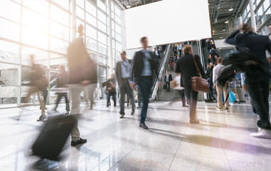 blurred business people 