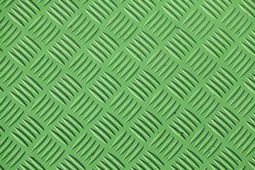 Grünes Riffelblech als Bodenbelag