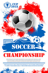 Vector poster for soccer football championship