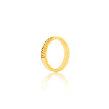 Golden ring isolated on white