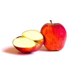 delicious red apple on a white background, isolate food photo