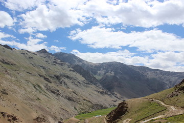 beautiful mountain landscape in Nepal.to a meeting of adventure