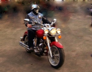 Fototapeta na wymiar Biker, motorcycle, motorcyclist, paintings