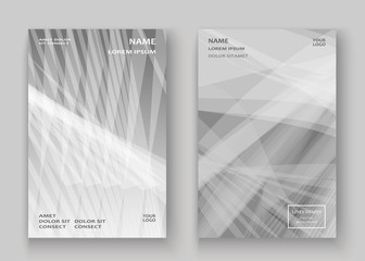Modern technology striped abstract covers design. Neon lines background frame white grey. Trendy geometric template vector illustration for Cover Report Catalog Brochure Flyer Poster Banner Card