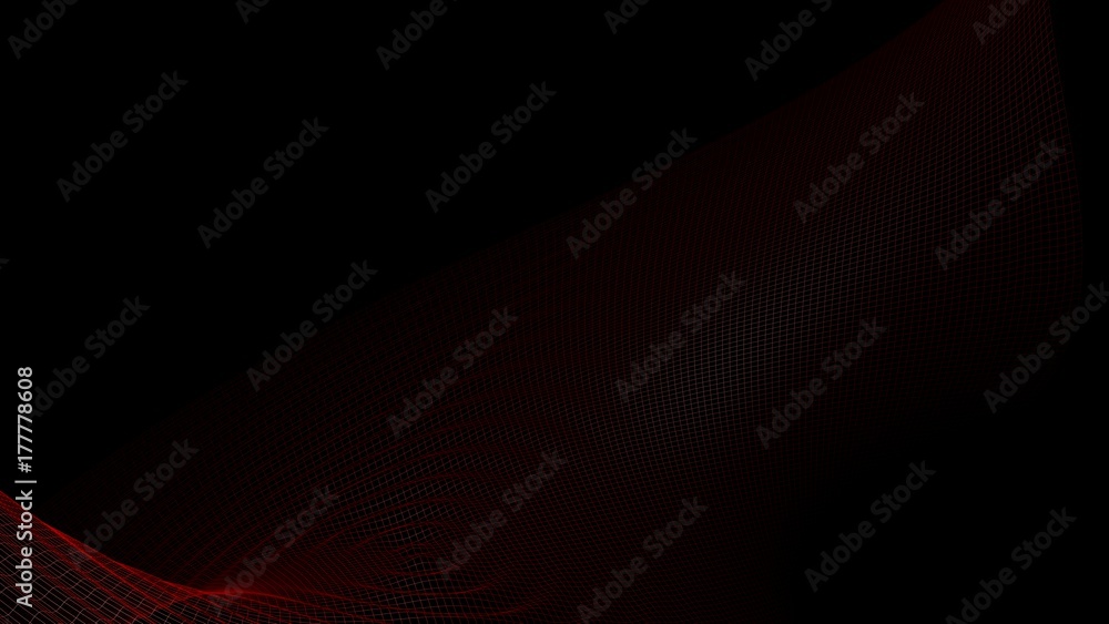 Poster abstract mathematical surface - 3d rendering