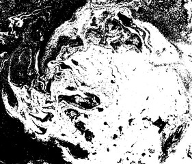 Black and white liquid texture. Watercolor hand drawn marbling illustration. Abstract vector background. Monochrome marble pattern.