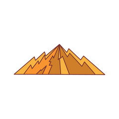 Mountain icon, cartoon style