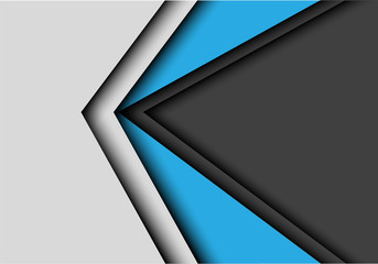 Abstract blue dark gray arrow design modern futuristic background vector illustration.