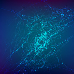 Abstract vector particles and lines.