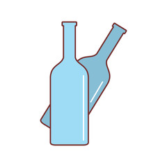 Bottles icon, cartoon style