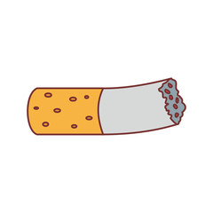 Cigarette butt icon, cartoon style