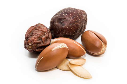 Argan seeds, for the production of oil. Very nutritious for skin and hair