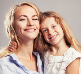 Mother with little girl