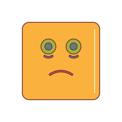 Emoticon icon, cartoon style