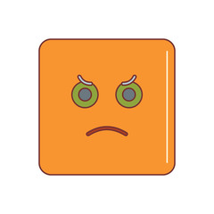 Emoticon icon, cartoon style