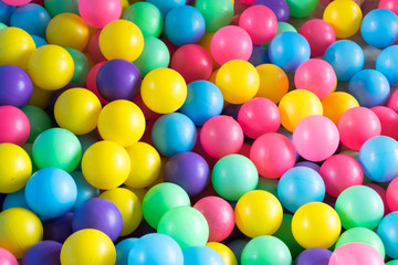 Fototapeta na wymiar Colorful ball plastic in The playground