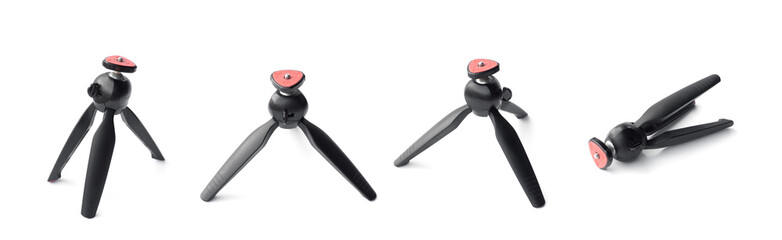 Mini Tripod with ball head for camera isolated on white background
