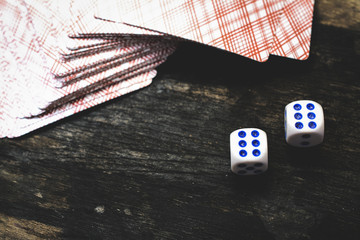 two dice on the table