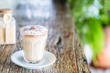 hot cappuccino coffee