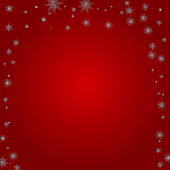 snowflakes on a red background