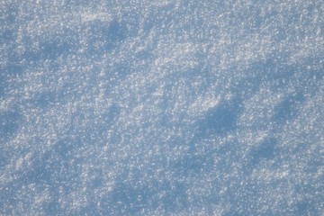 Snowy background close-up in the open air